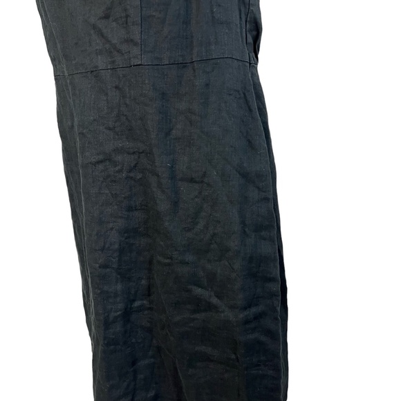 ANN TAYLOR LOFT Black 100% Linen Sleeveless Mini Length Lined High Neck Dress 6 - Picture 8 of 16